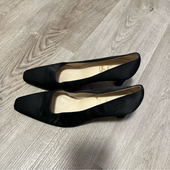 Vintage Authentic Christian Louboutin Satin Heels - size 27 - Picture 6 of 10